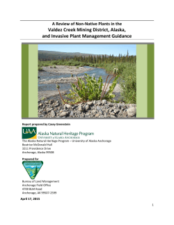 Valdez Creek Mining District, Alaska, and Invasive Plant
