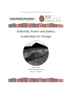 Authority, Power and Justice: Leadership for Change