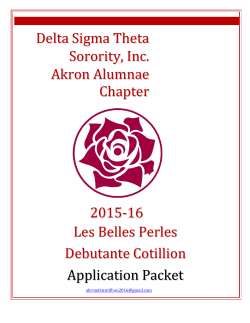 Delta Sigma Theta Sorority, Inc. Akron Alumnae Chapter 2015