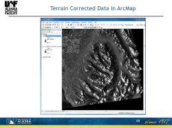 Terrain Corrected Data in ArcMap