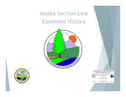 Section line Easement History and Research