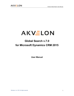 Global Search v.7.0 for Microsoft Dynamics CRM 2015