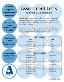 Assessment Tests - College of Alameda