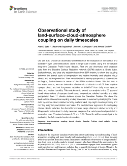 Observational study of land-surface-cloud-atmosphere