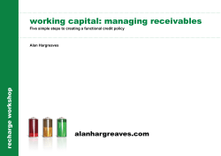 working capital: managing receivables