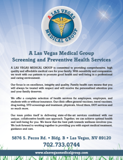 A Las Vegas Medical Group Screening and Preventive Health