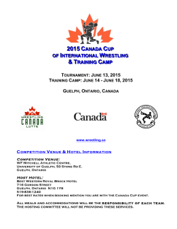 2015 Canada Cup Event Flyer - Alberta Amateur Wrestling Association