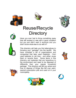 Reuse/Recycle Directory