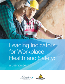 Leading Indicators for Workplace Health and Safety