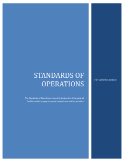 Standards of operations - Alberta Equestrian Federation
