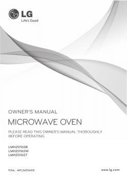 Owner`s manual - Albert Lee Appliance