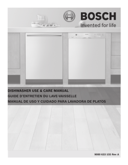 dishwasher use & care manual guide d`entretien du lave