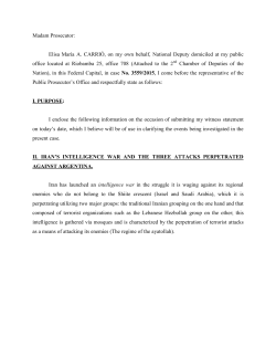 Madam Prosecutor: Elisa MarÃ­a A. CARRIÃ, on my own behalf
