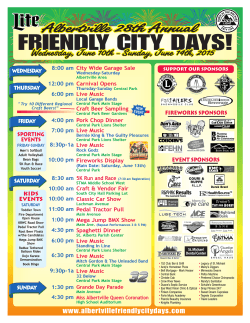 Printable Flyer - Albertville Friendly City Days