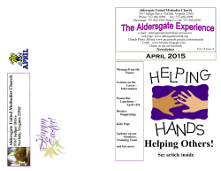 Helping Others! - Aldersgate United Methodist Church
