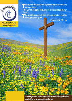 Mar - Apr Edition - Aldersgate Methodist Church
