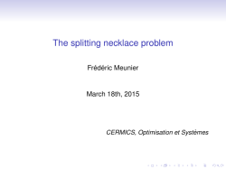 The splitting necklace problem