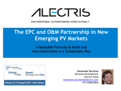 The EPC and O&M Partnership in New Emerging PV Markets