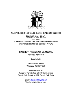 ALEPH-BET CHILD LIFE ENRICHMENT PROGRAM INC.