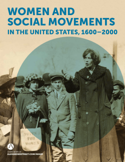 WOMEN AND SOCIAL MOVEMENTS