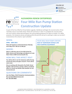Four Mile Run Pump Station Construction Update