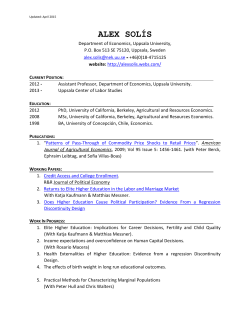 CURRICULUM VITAE - Alex Solis