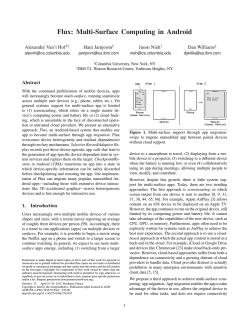 Flux: Multi-Surface Computing in Android
