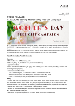 PRESS RELEASE ALEXCIOUS starting Mother`s Day Free Gift