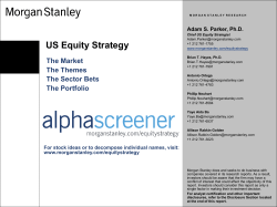 US Equity Strategy: Monthly Strategy Guide - April