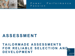 ASSESSMENT - Alge Consulting