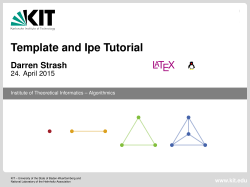 Template and Ipe tutorial slides