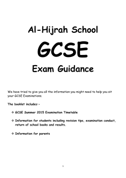 GCSE Exam Guidance - Al