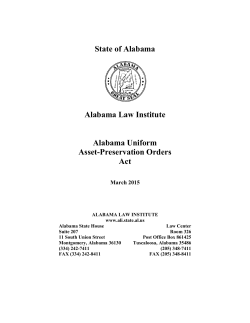 Act with Commentary - Alabama Law Institute