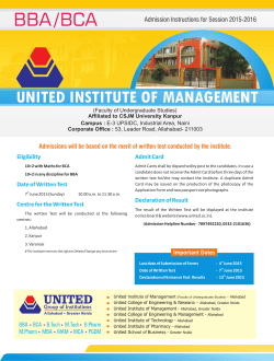Admission Form - United Group of Institutions
