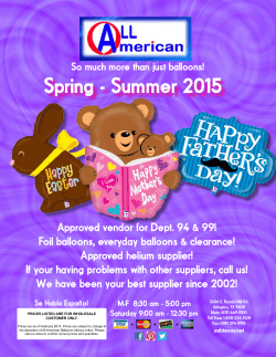 Spring - Summer 2015 - All American Balloons