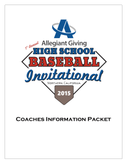 Coaches Information Packet