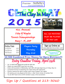 The Clay In May - Arthur L. Allen Tennis Center at Cambier Park