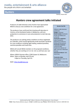 Hunters - Media, Entertainment and Arts Alliance