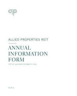 Annual Information Form (AIF)