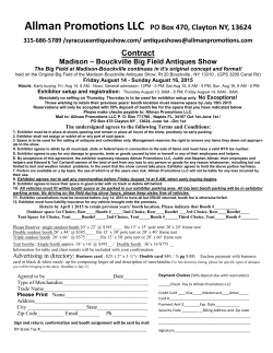 Allman Promotions LLC PO Box 470, Clayton NY, 13624 Contract