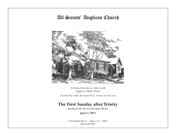 Trinity 1 - All Saints Anglican Church