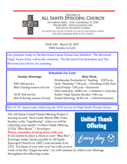 March 22, 2015 bulletin - All Saints Episcopal Church