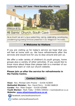 Welcome to All Saints Church, South Cave