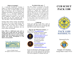Cub Scout Pack #1188 â Brochure (0)