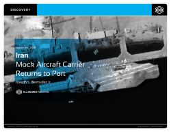 Iran Mock Aircraft Carrier Report