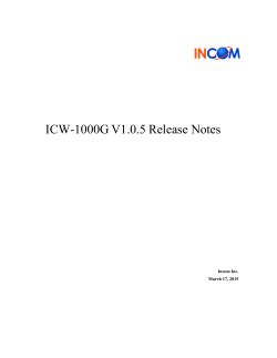 ICW1000G Firmware Release Notes