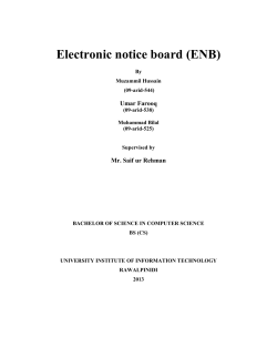 Electronic notice board (ENB)