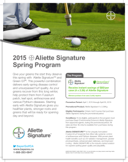 2015 Aliette Signature Spring Program