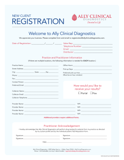 new client registration - Ally Clinical Diagnostics
