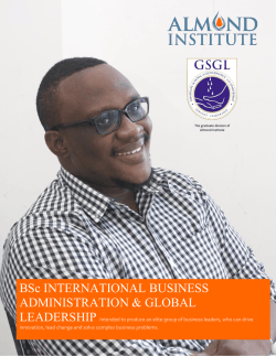 BSc INTERNATIONAL BUSINESS